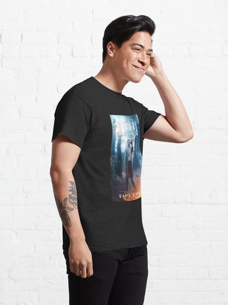 Alternate view of The Devil Walks In Blood Classic T-Shirt