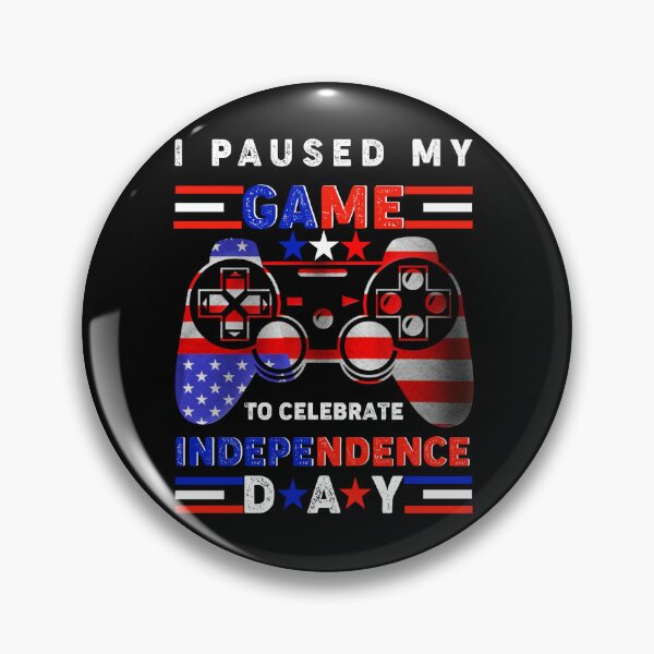 Item preview, 4th of July, I Paused My Game To Celebrate Independence day, gamer with USA flag designed and sold by Hussain Shirts.