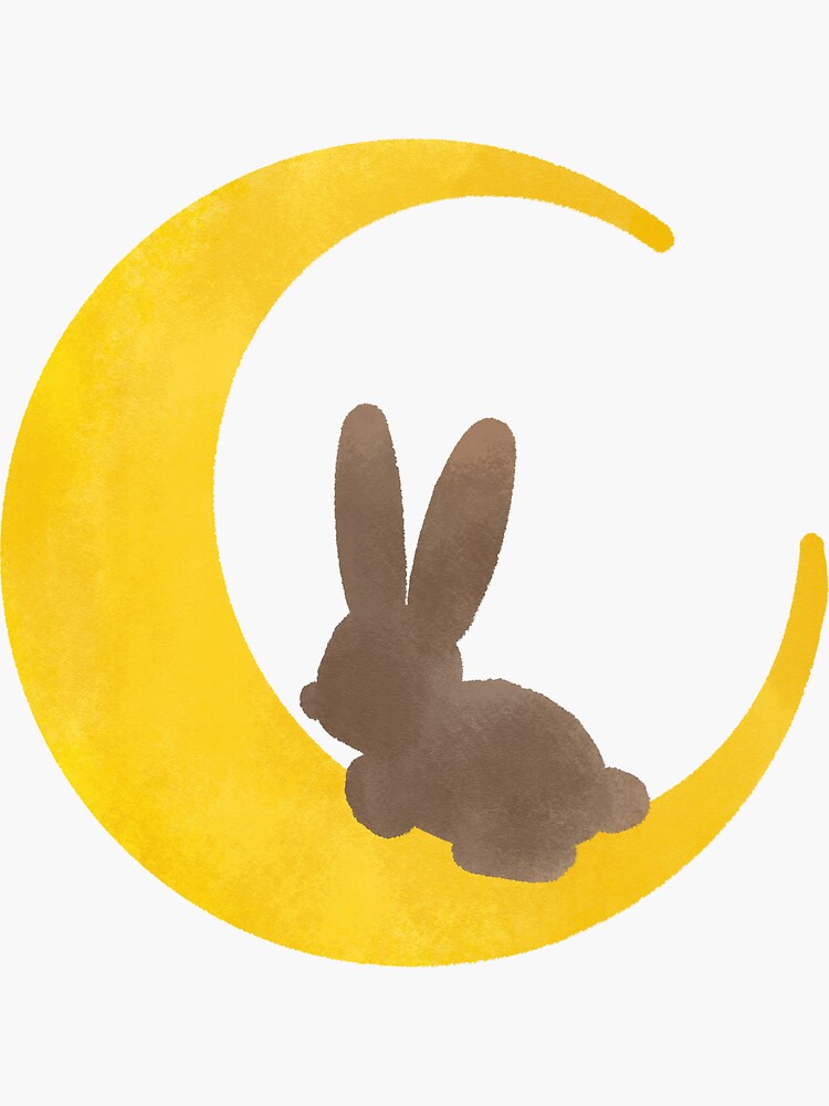 "The Rabbit Moon" Sticker for Sale by SuthaStudio Redbubble