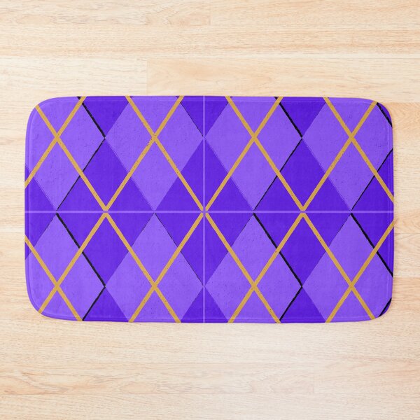 Item preview, Purple blue gold Checked print designed and sold by DemonicGloom.
