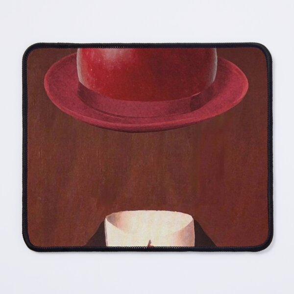 Item preview, Art by rené margitte man in a bower hat painting designed and sold by Golido.