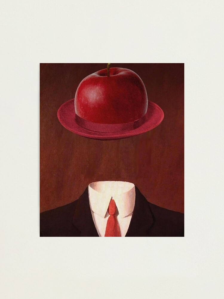 Bowler Hat Apple Painting Magritte Son Bowler Hat With Apple