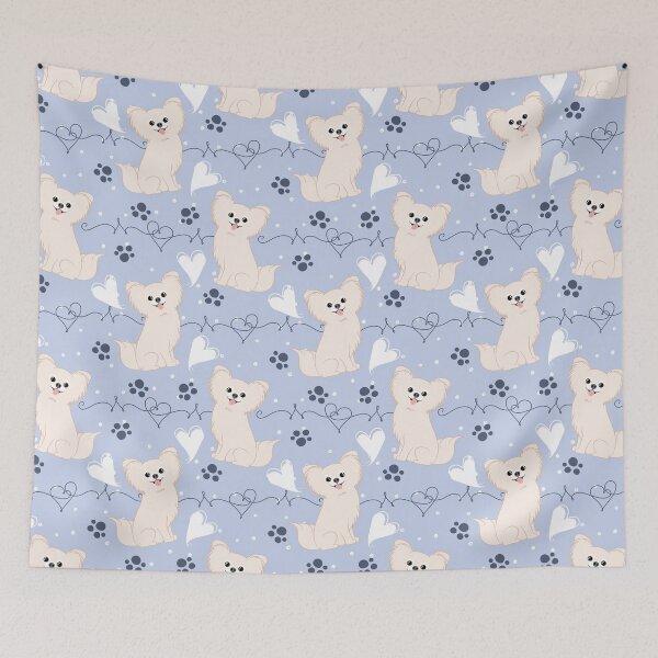 Item preview, LOVE Long Haired White Chihuahua designed and sold by Lulupainting.