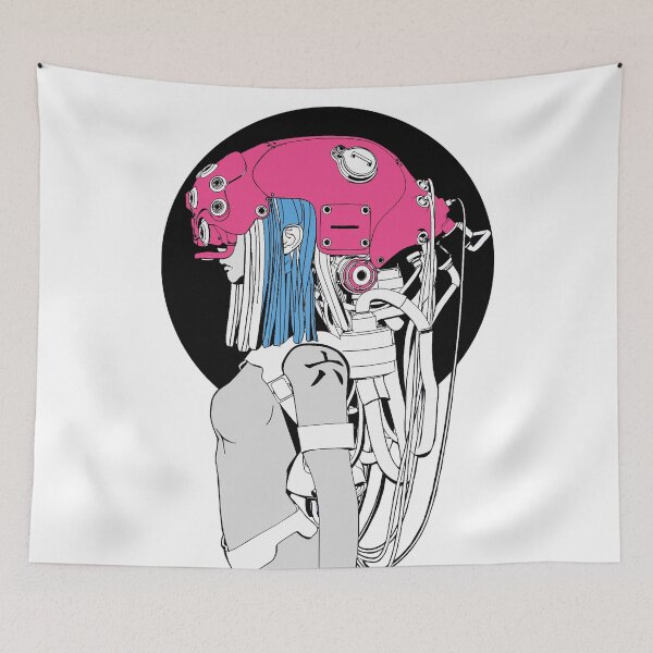 Item preview, Vaporwave Urban Futuristic Cyberpunk Girl designed and sold by OWLvision33.