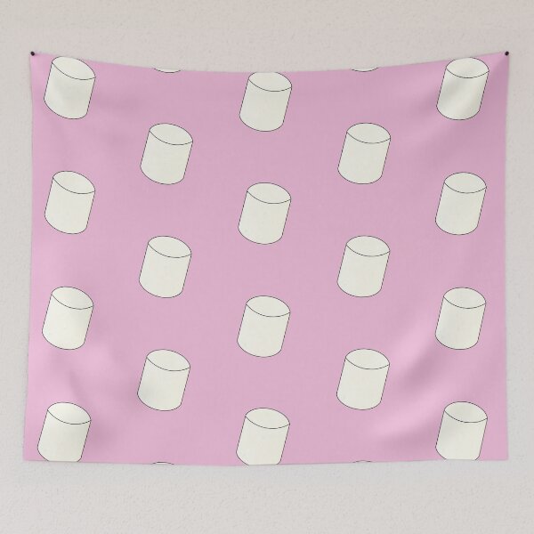 Item preview, Seamless Marshmallow Pattern - White On Pink designed and sold by IKDG.
