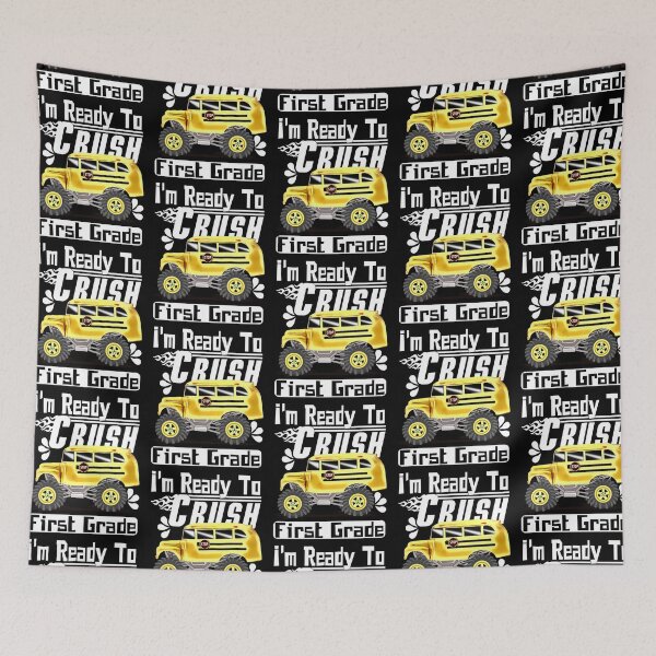 Item preview, Back To School Bus I'm Ready To Crush First Grade designed and sold by CharJens.