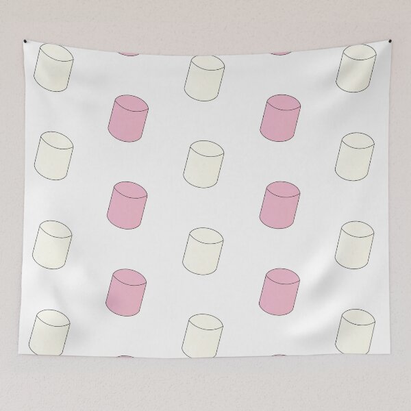 Item preview, Seamless Marshmallow Pattern - Pink/White On White designed and sold by IKDG.