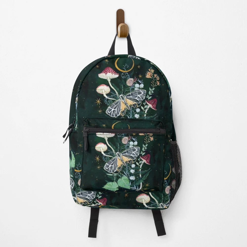 Society6 Mushroom Night Moth Backpack Umbra Noctis Moth Backpack - Restyle main image 3