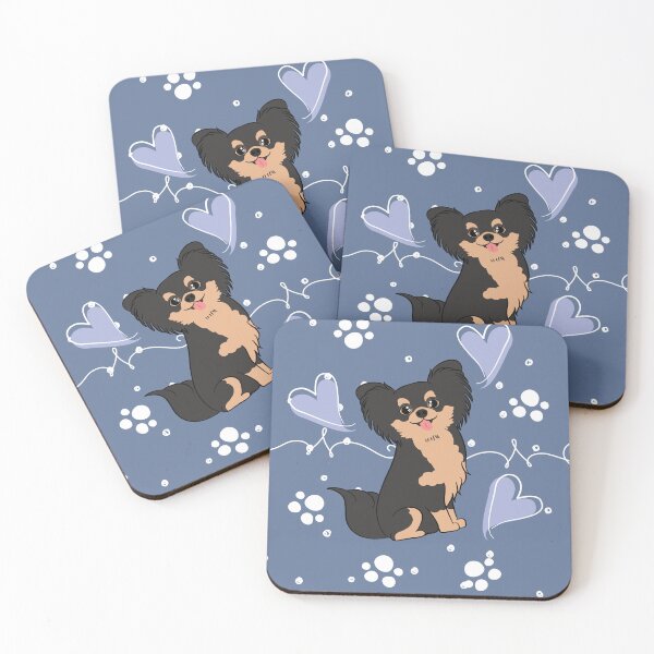 Item preview, LOVE Long Haired Black Tan Chihuahua designed and sold by Lulupainting.