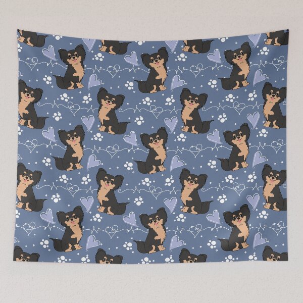 Item preview, LOVE Long Haired Black Tan Chihuahua designed and sold by Lulupainting.