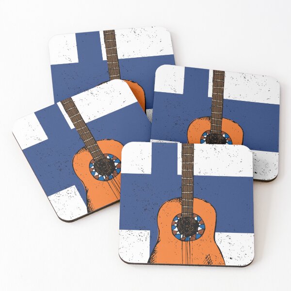 Item preview, Country Music Retro Vintage Guitar Finland designed and sold by pretty4u.