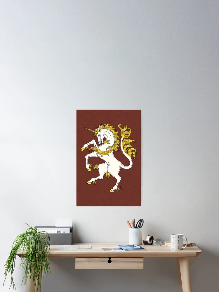 Thumbnail 2 of 3, Poster, Unicorn Rampant designed and sold by Azure Lion Productions.