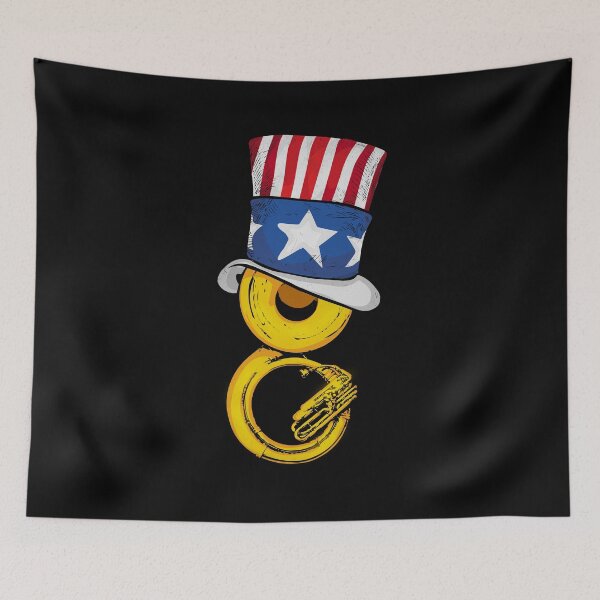 Item preview, 4th Of July America Men Marching Band Music Sousaphone designed and sold by DSWShirts.