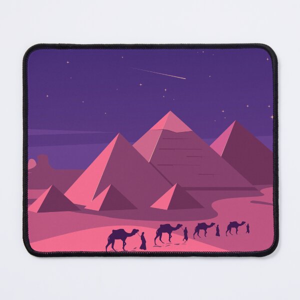 Item preview, Pyramid landscape with caravan at night designed and sold by OSTONSHOP.