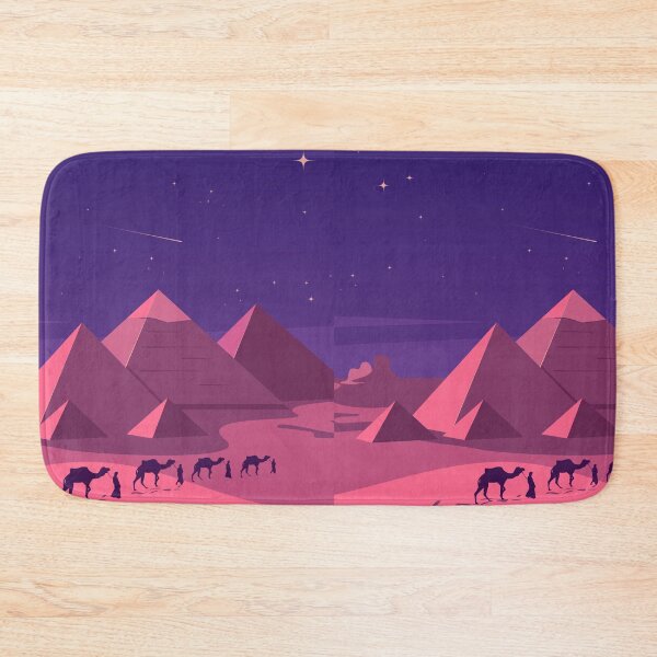 Item preview, Pyramid landscape with caravan at night designed and sold by OSTONSHOP.
