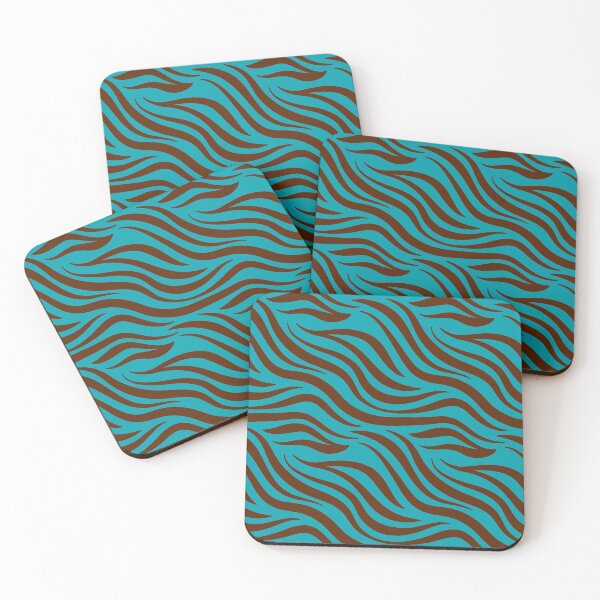 Item preview, Cute  Chocolate and Teal Zibra pattern color designed and sold by diixtarshop.