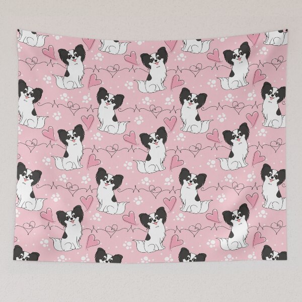 Item preview, Long Haired Black White Chihuahua designed and sold by Lulupainting.