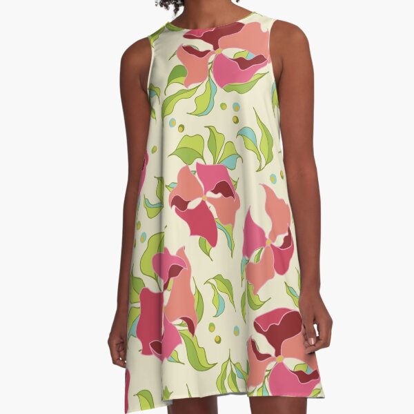 Power Flowers – Spring A-Line Dress