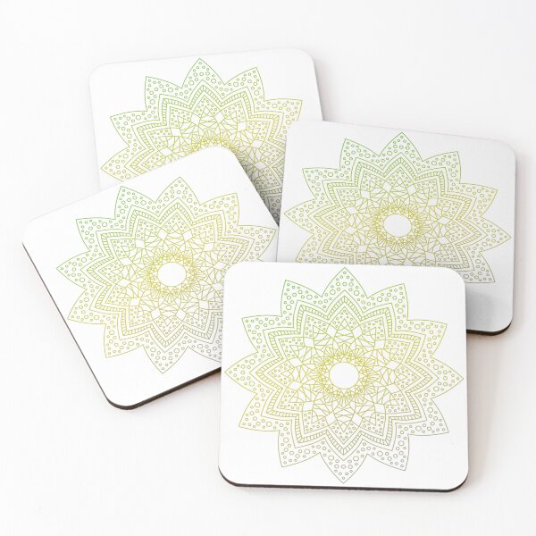 Item preview, Mandala Subtle Abstract Lithromantic Pride Flag Green Yellow designed and sold by cashewdays.