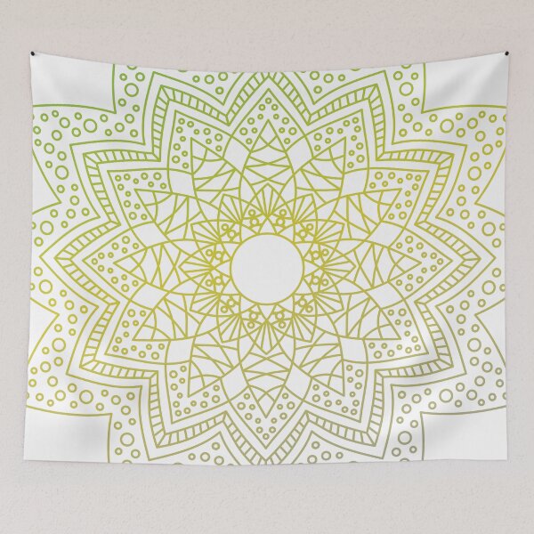 Item preview, Mandala Subtle Abstract Lithromantic Pride Flag Green Yellow designed and sold by cashewdays.