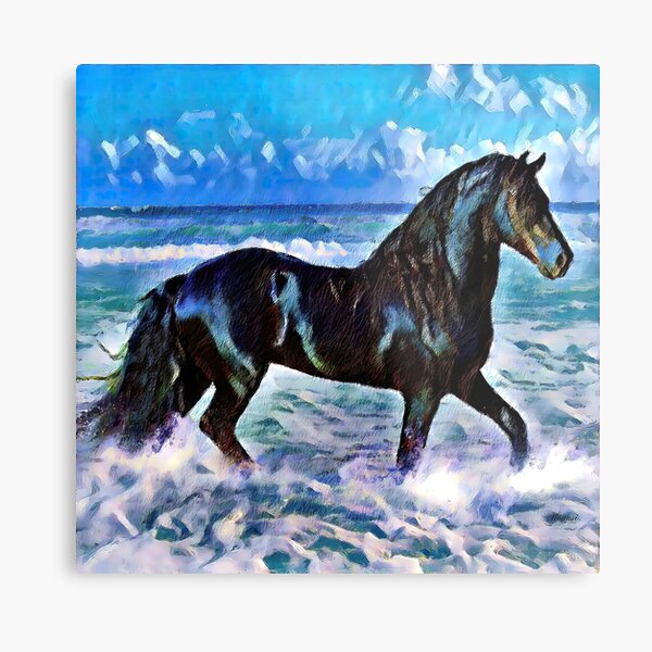 Aperçu de l'œuvre Cheval noir créée et vendue par picsartistic.