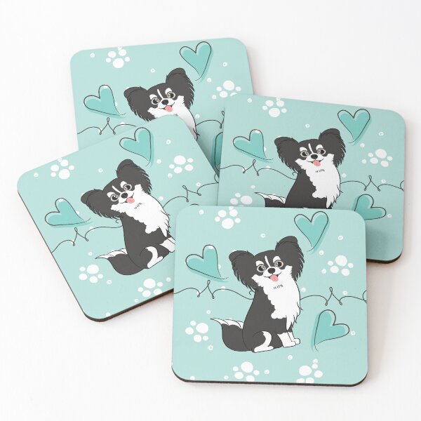 Item preview, Long Haired Black White Chihuahua 2 designed and sold by Lulupainting.
