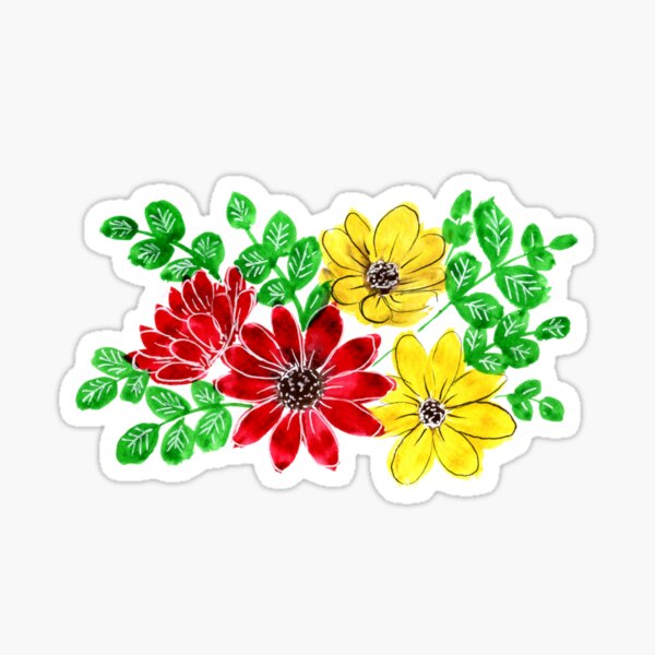 Vista previa del artículo con la obra «Flores sueltas», diseñado y vendido por RatnaArts.