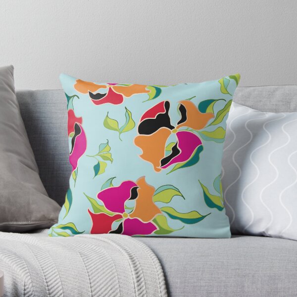 Power Flowers – Summer Throw Pillow