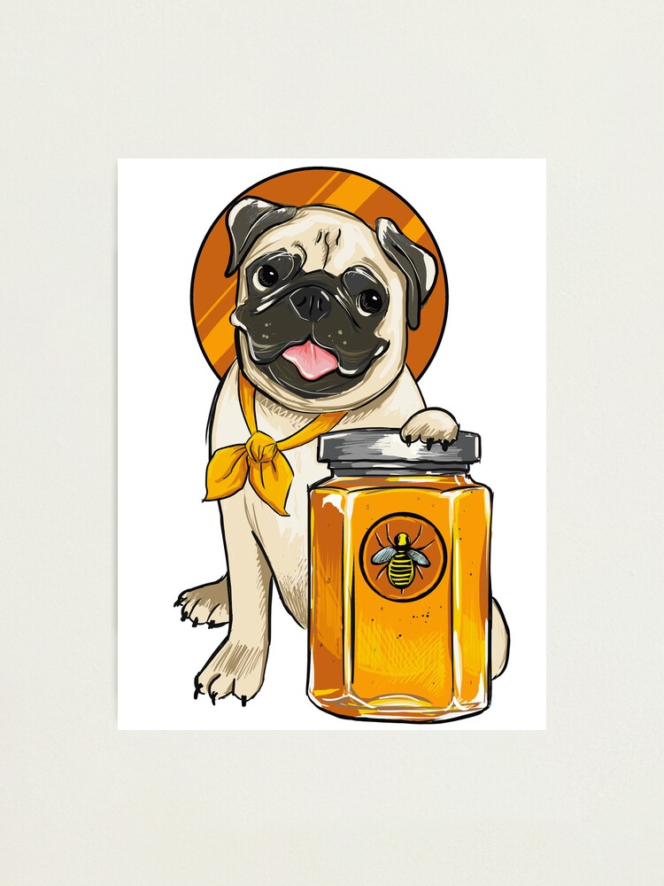 Honey Pugs Lovers Photographic Print