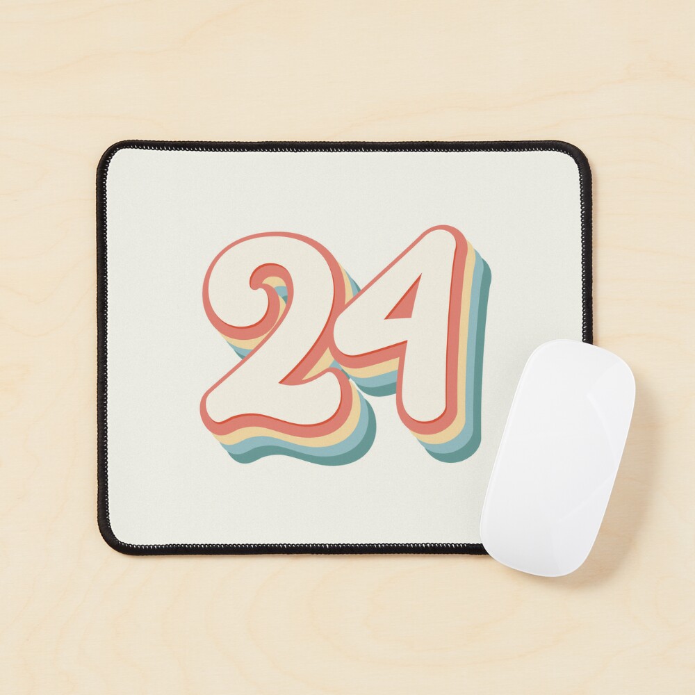 24 number Sticker for Sale by HanakiArt