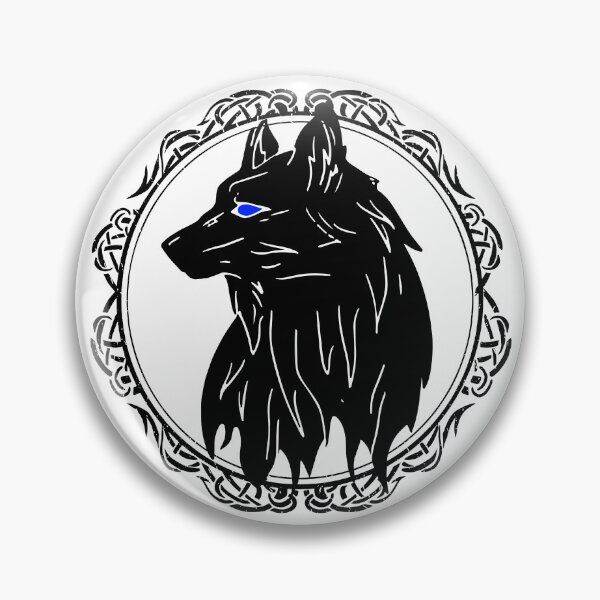 Item preview, norse wolf with blue eyes in an ornament Viking warrior designed and sold by ReneMM.