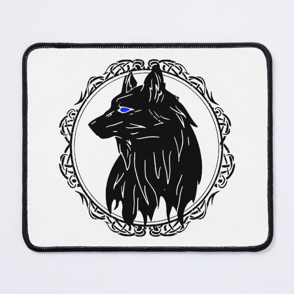 Item preview, norse wolf with blue eyes in an ornament Viking warrior designed and sold by ReneMM.