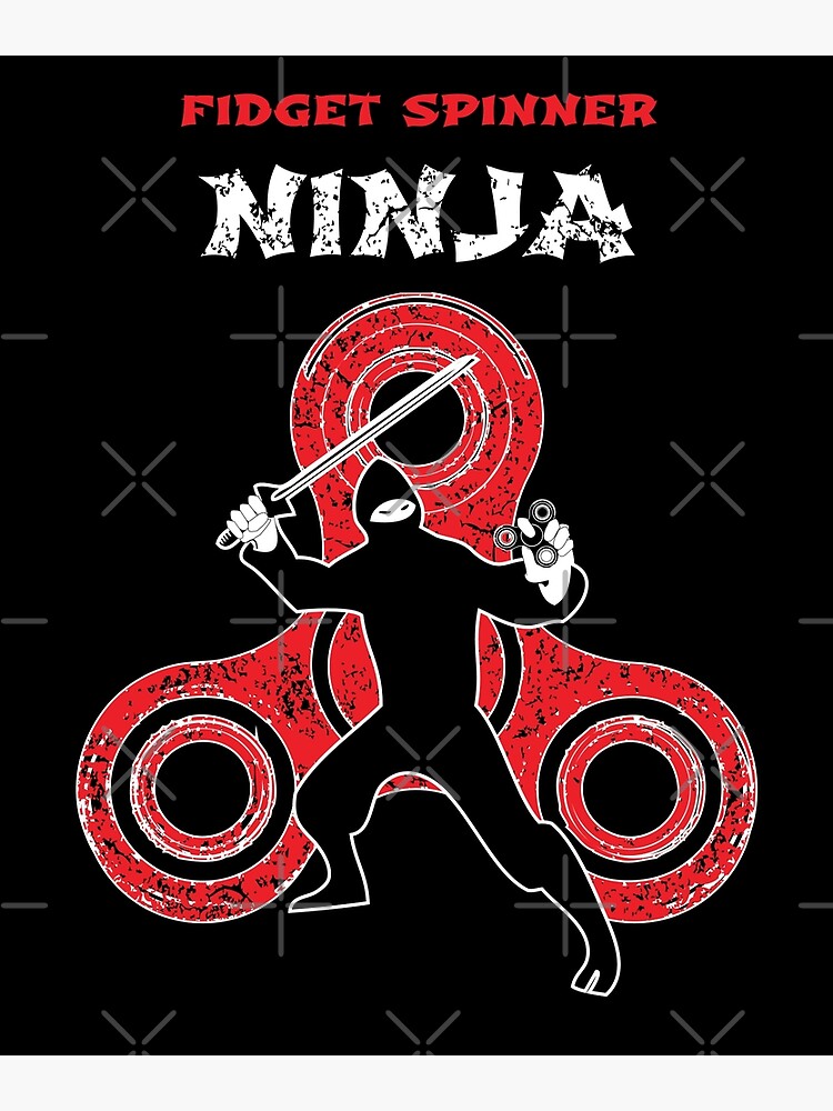 Fidget Spinner Ninja Black | Greeting Card