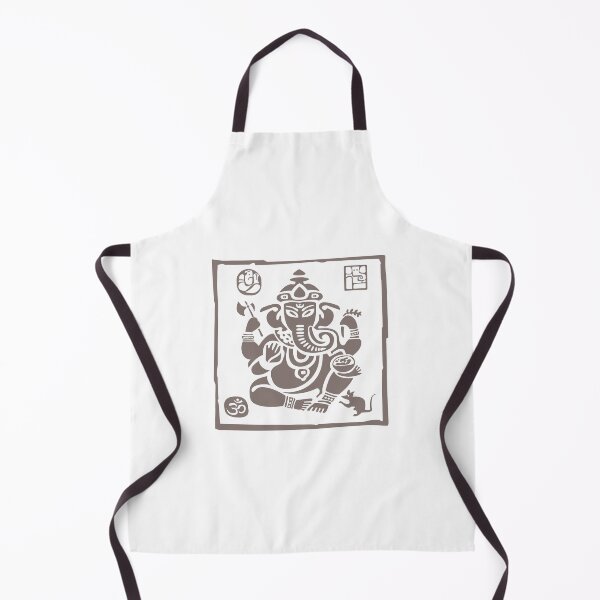 Item preview, Ganesha in Square block print motif - Grey designed and sold by ZOXOFO.