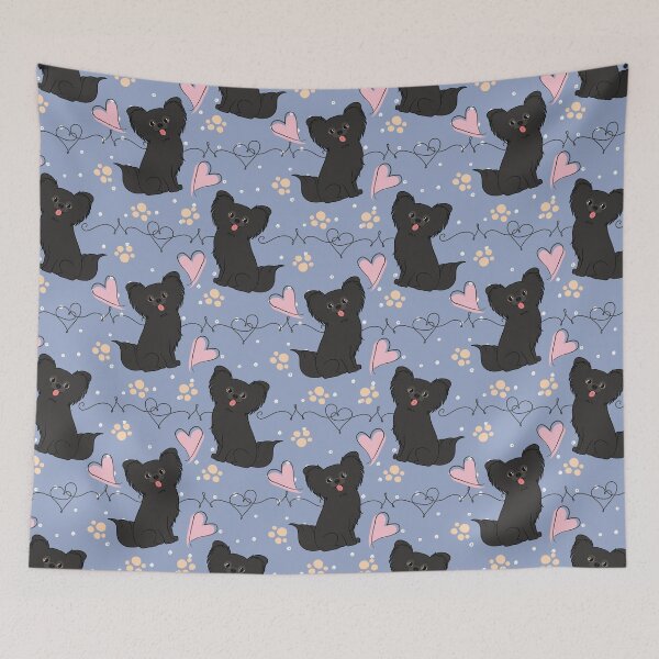 Item preview, LOVE Long Haired Black Chihuahua  designed and sold by Lulupainting.