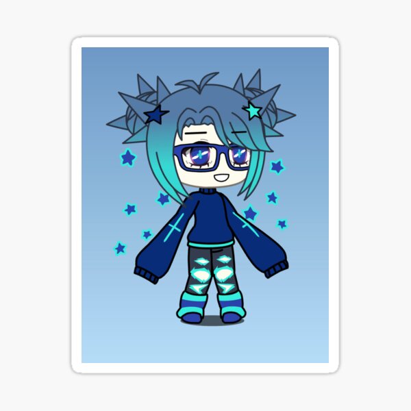 Hazel Blue Gacha Life Girl Sticker For Sale By Cucumberkitten