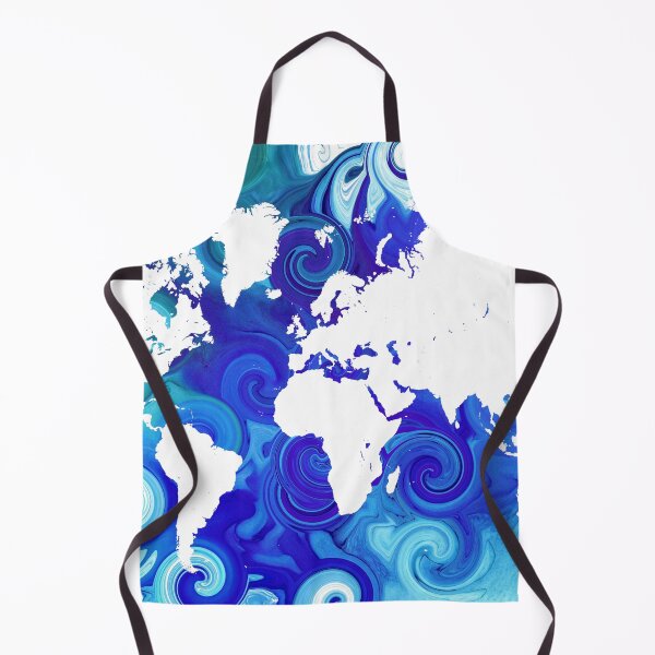 Item preview, Blue World Map Design 267 designed and sold by artbylucie.