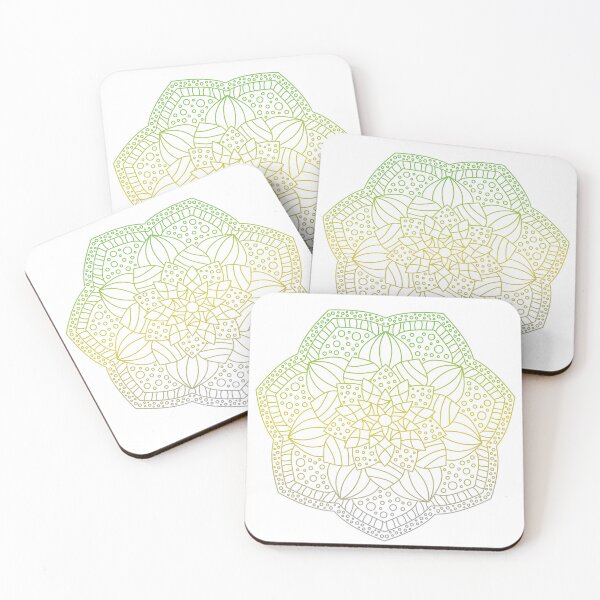Item preview, Mandala Subtle Abstract Lithromantic Pride Flag Green Lotus designed and sold by cashewdays.