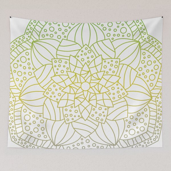Item preview, Mandala Subtle Abstract Lithromantic Pride Flag Green Lotus designed and sold by cashewdays.