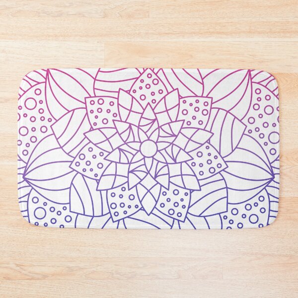 Item preview, Mandala Subtle Abstract Bi Pride Flag Purple Lotus designed and sold by cashewdays.