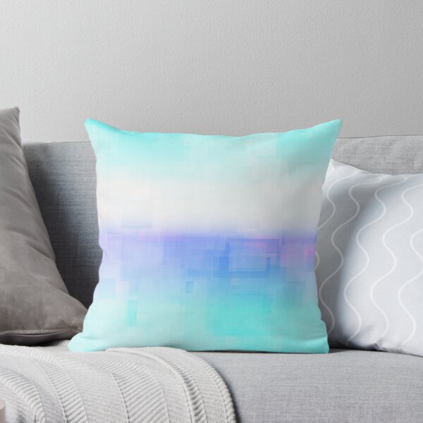 Item preview, STYLISH PAINT BLUE CYAN WHITE MARINE AQUA BLOCKISM. designed and sold by Ralek.