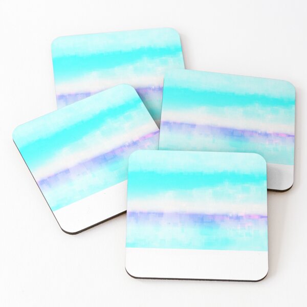 Item preview, STYLISH PAINT BLUE CYAN WHITE MARINE AQUA BLOCKISM. designed and sold by Ralek.