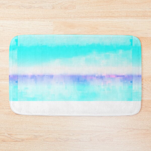 Item preview, STYLISH PAINT BLUE CYAN WHITE MARINE AQUA BLOCKISM. designed and sold by Ralek.