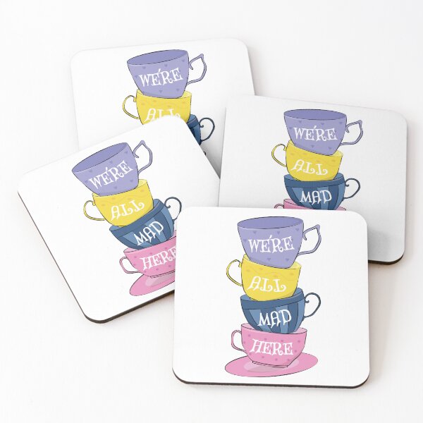 Item preview, We're All Mad Here - Mad Tea Party Cups - Alice in Wonderland designed and sold by TheInkElephant.