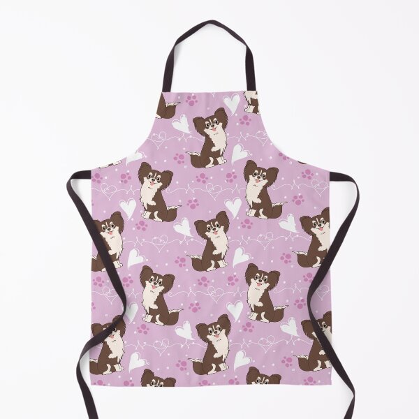 Item preview, LOVE Long Haired Chocolate White Chihuahua 2 designed and sold by Lulupainting.