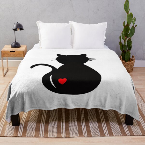 Item preview, Cute Black Cat Silhouette with Heart designed and sold by JulieSouster.