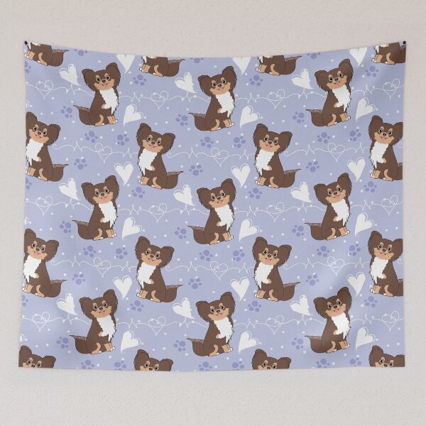 Item preview, LOVE Long Haired Chocolate Tricolor Chihuahua 2 designed and sold by Lulupainting.