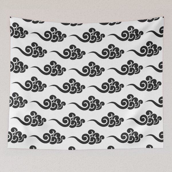 Item preview, Black Chinese Clouds Pattern designed and sold by Ayoub14.
