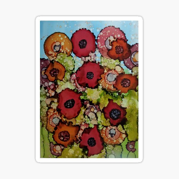 floral abstract #6 Sticker