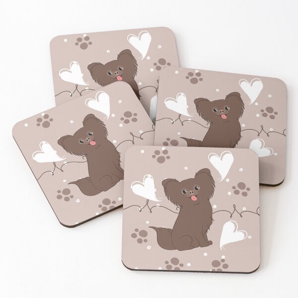 Item preview, LOVE Long Haired Chocolate Chihuahua  designed and sold by Lulupainting.